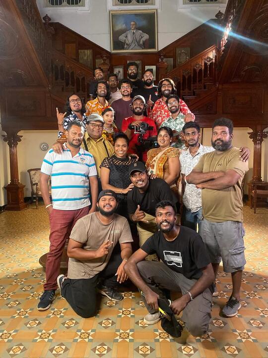 The full team after a shoot day