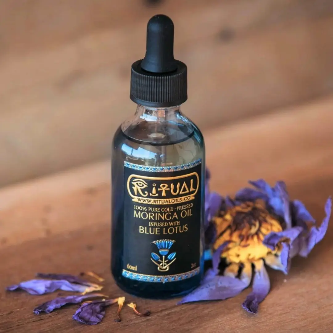 Ritual Oils Moringa Oil infused with Blue Lotus, 60ml dropper bottle