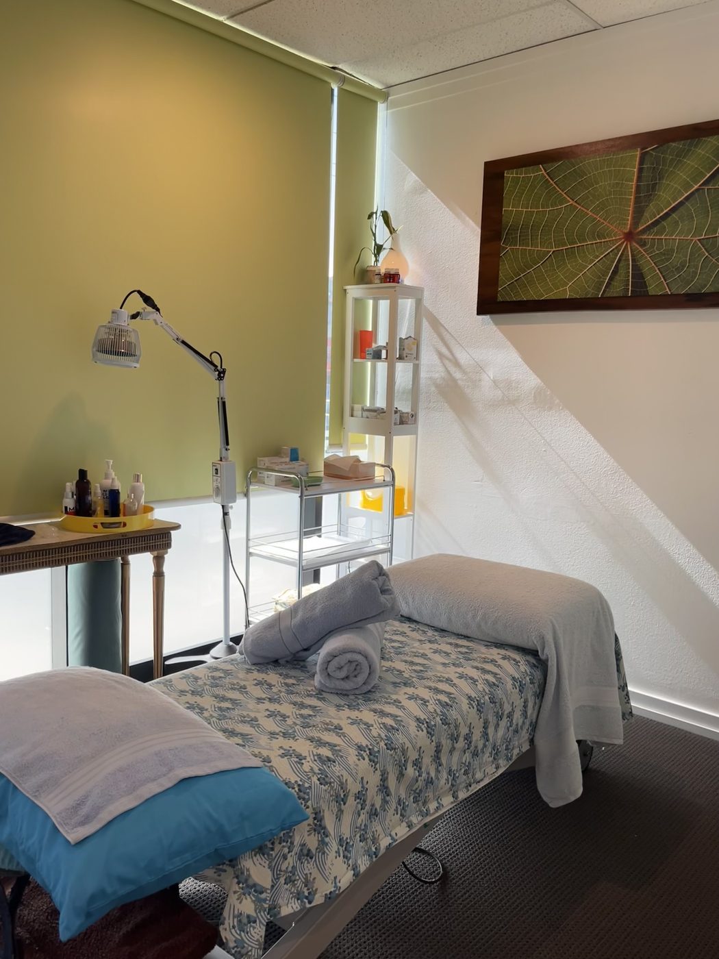 Treatment room at Vantage Point Acupuncture, Gold Coast