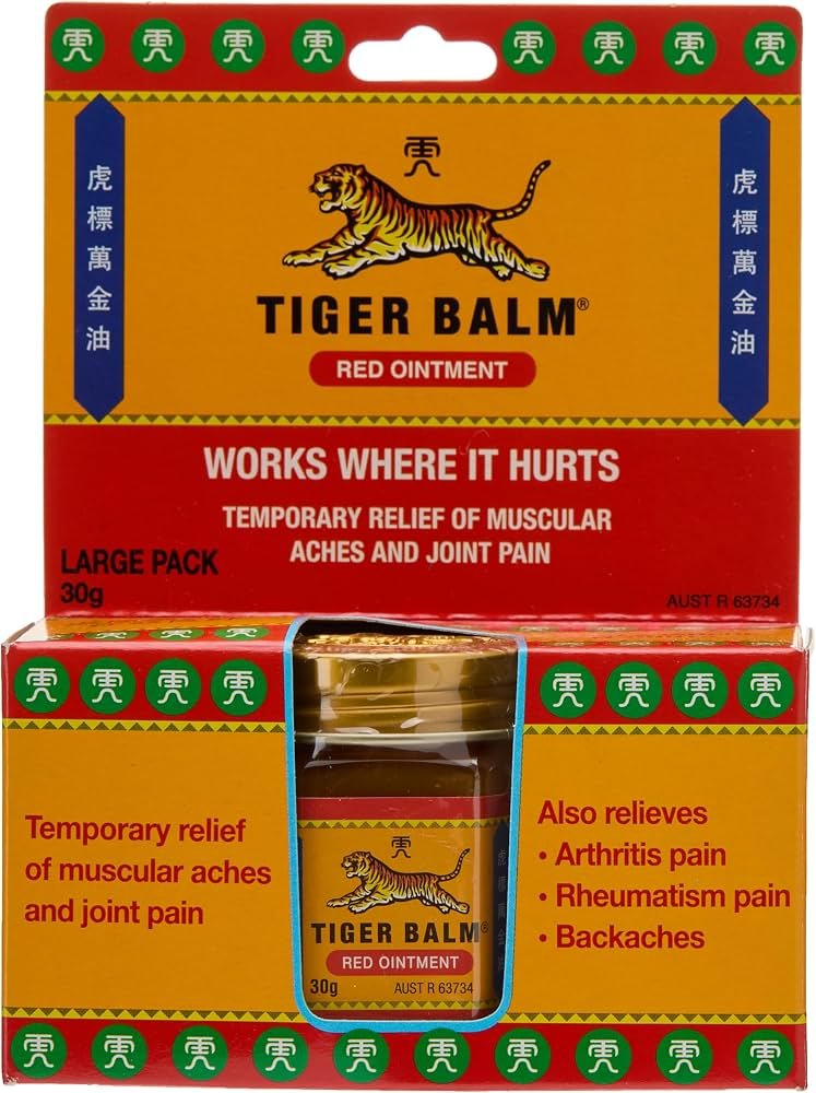 Tiger Balm Red Ointment 18g jar and box